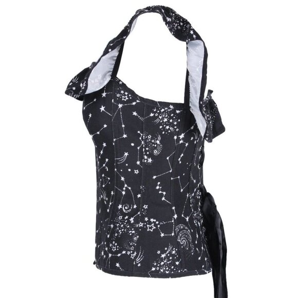 Corset Story Astronomy Print Sleeved Corset Top 8 - Picture 4 of 7